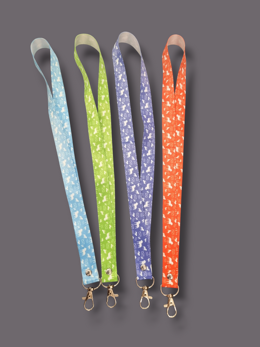Printed Staffy Silhouette Lanyard