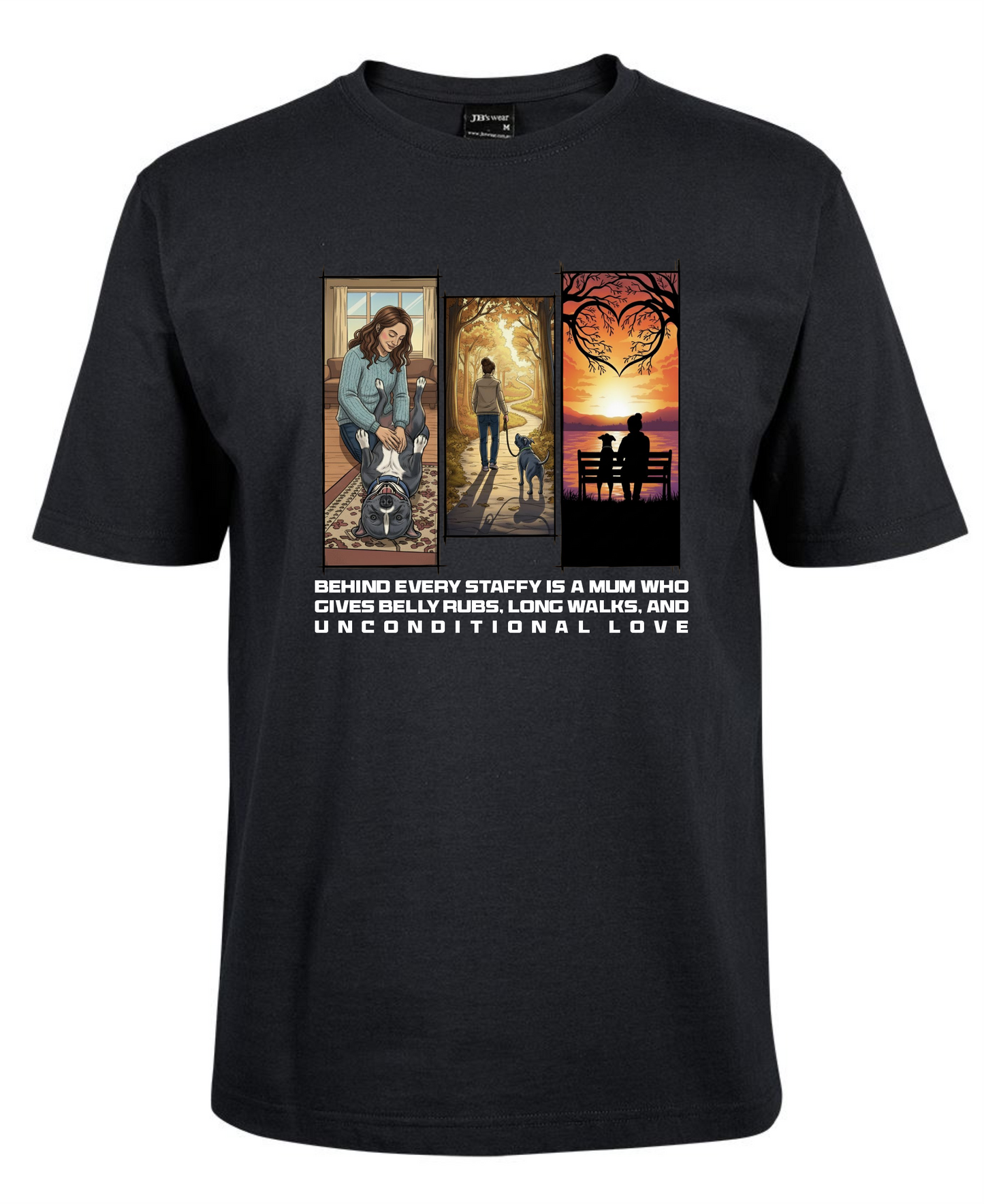 Staffy Love T-Shirt "UNCONDITIONAL LOVE"